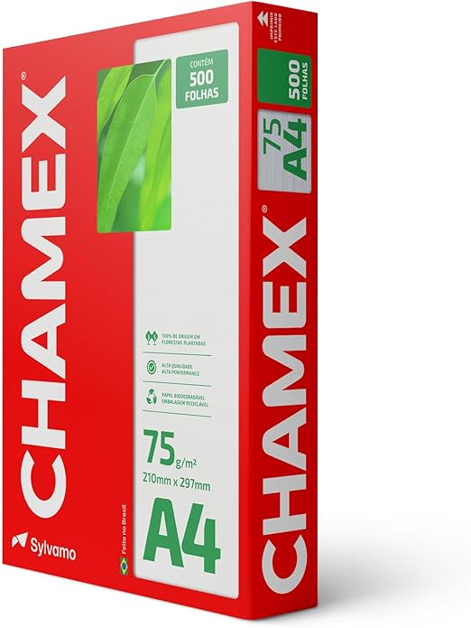 PAPEL CHAMEX A4 75G 210X297 PACOTE 500 FOLHAS