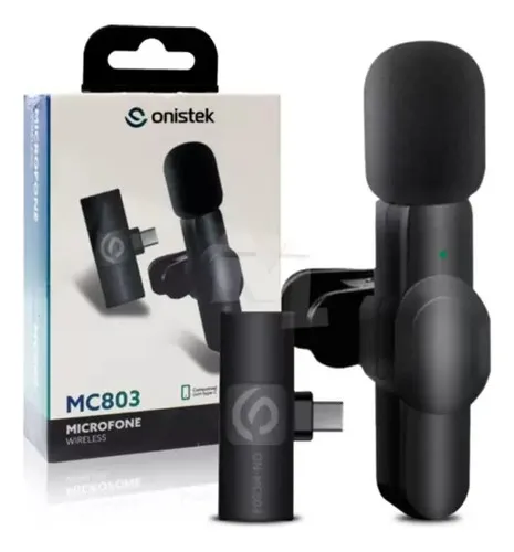 MICROFONE DE LAPELA SEM FIO RECARREGAVEL TIPO-C MC803 ONISTEK