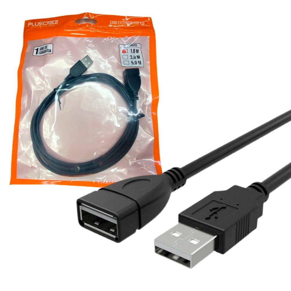 CABO EXTENSOR USB PC-USB1802 1.8M PLUS CABLE