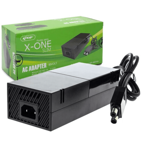 FONTE XBOX ONE SLIM BIVOLT AC ADAPTER 220V/110V 165W AC 2 PINOS KNUP KP-W014+