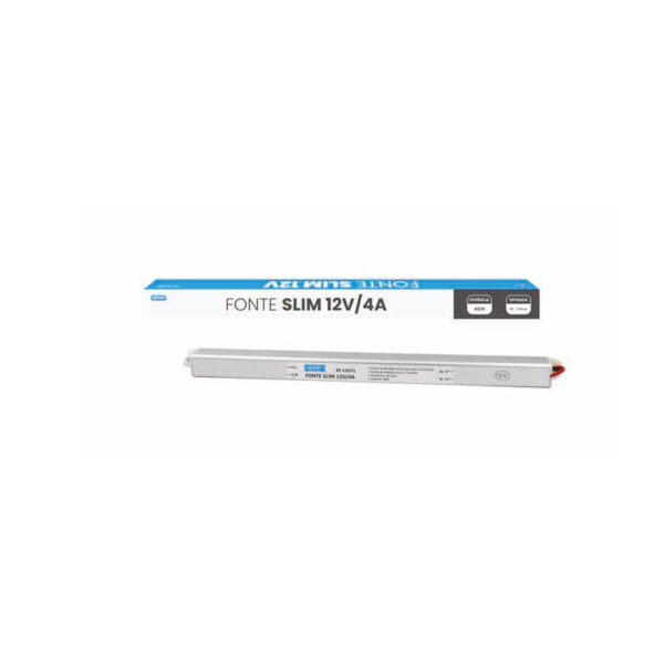 FONTE DE ALIMENTACAO SLIM 12V/4A 48W 110/220AC KP-CA571 - KNUP