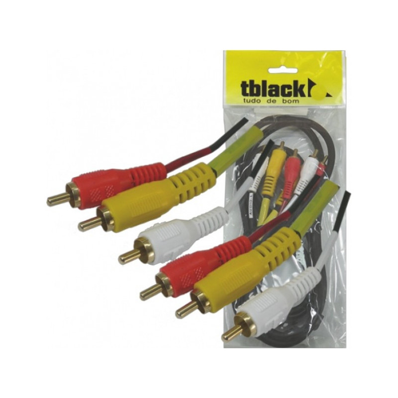 CABO DE VÍDEO 3 RCAX 3 RCA 5M 1.1.215 TBLACK