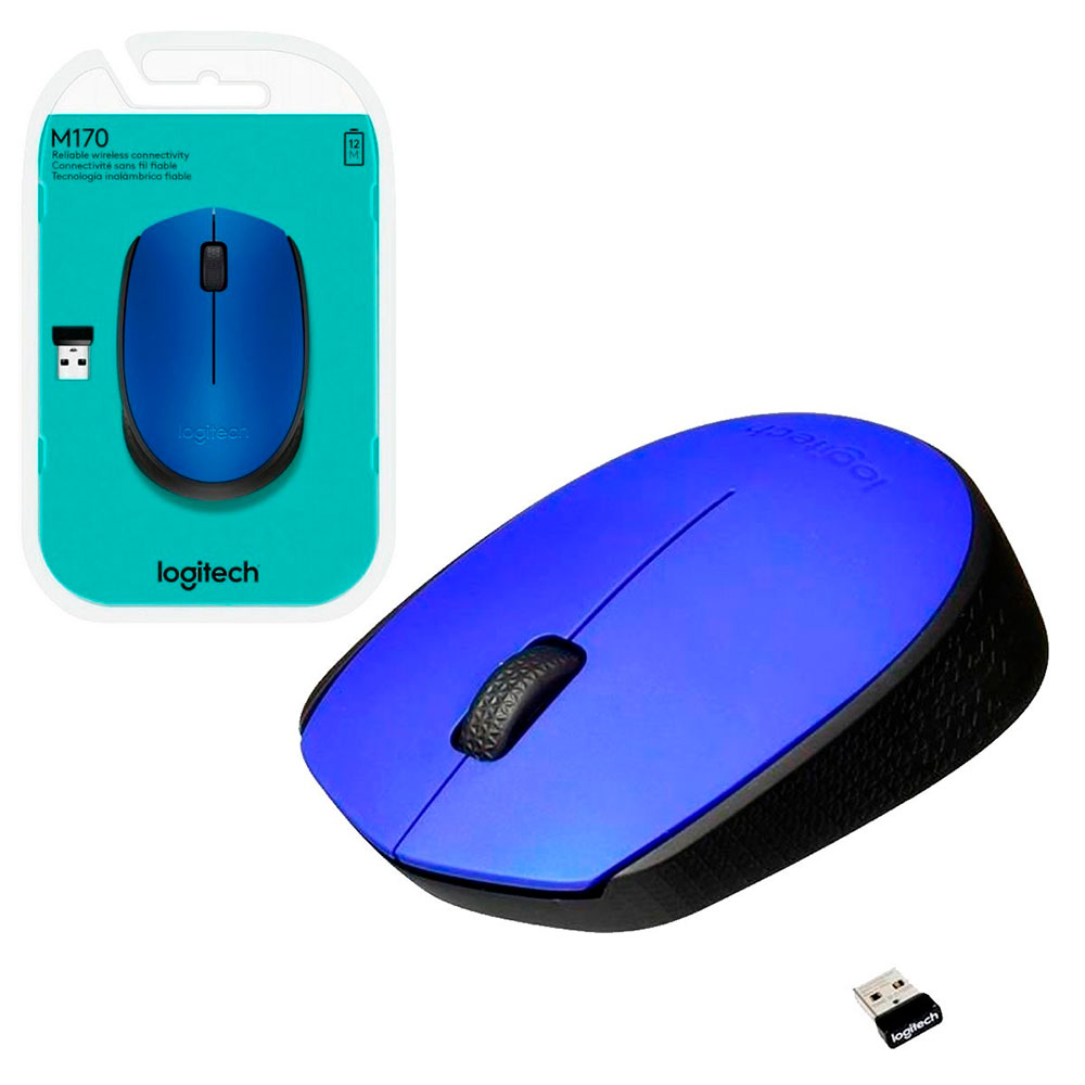 MOUSE SEM FIO WIRELESS M170 AZUL LOGITECH
