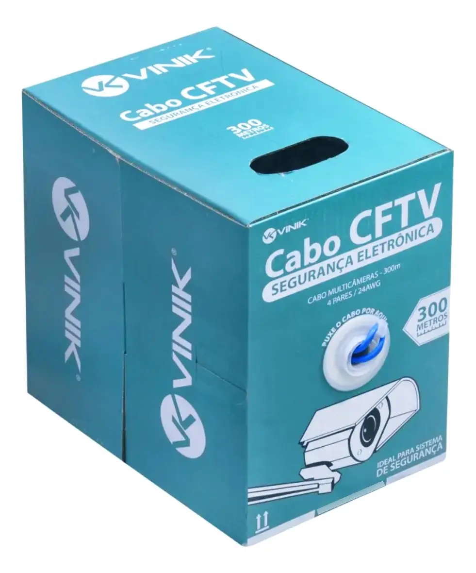 CABO DE REDE CFTV AZUL VINIK
