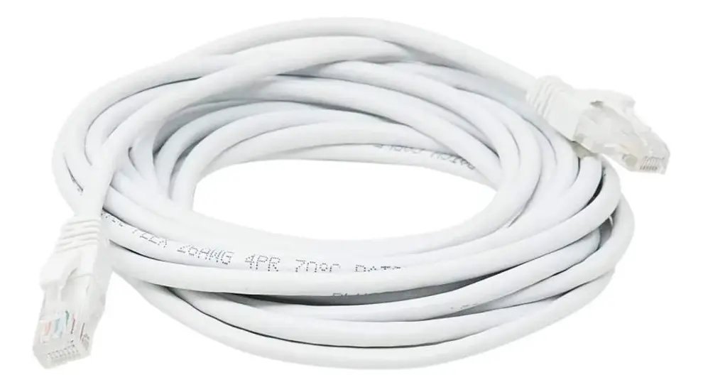 CABO DE REDE PATCH CORD CAT5E 10M PC-ETHU100WH PLUS CABLE