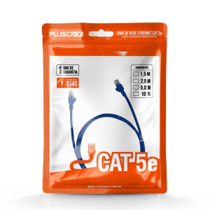 CABO DE REDE PATCH CORD CAT5E 2.5M PC-ETHU25BL PLUS CABLE