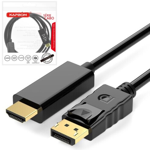 CABO DISPLAYPORT (MACHO) X HDMI (MACHO) 1.8M 4K 1.4 KA-V810 - KAPBOM