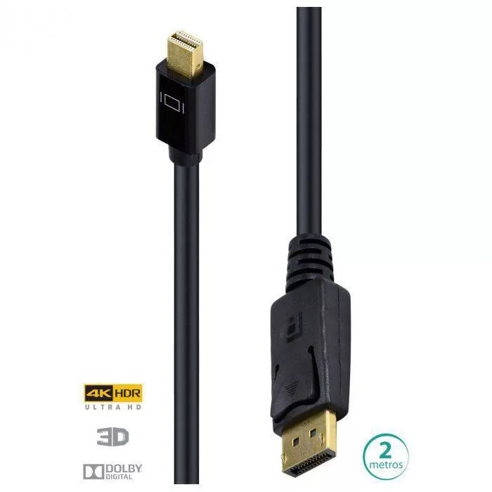 CABO DISPLAYPORT X MINI DISPLAYPORT U. HD 4K 1.3V 120HZ 2M DPMDP13-2 29267 VINIK@