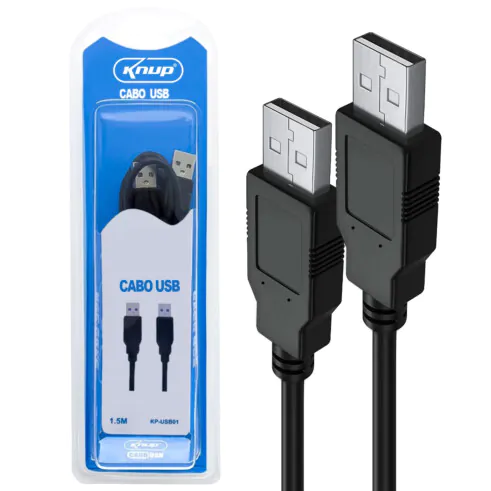 CABO EXTENSOR USB MACHO X USB MACHO 2.0 1.5M GRASEP D-USB01