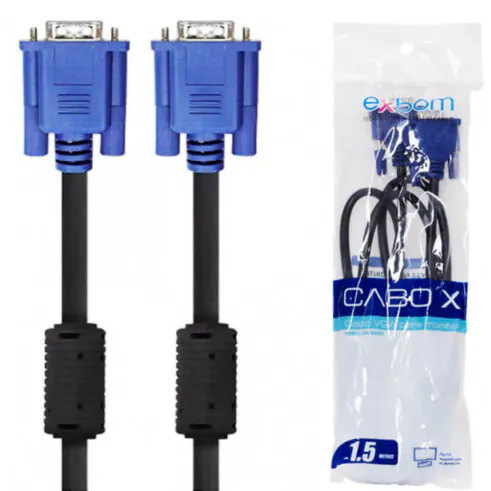 CABO PARA MONITOR VGA 1,5M CBX-MVGA15 EXBOM