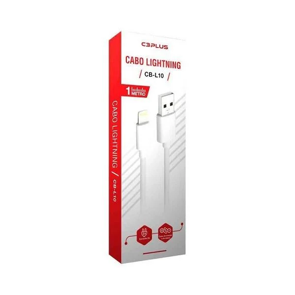 CABO USB 2.0A 1.0M CB-L10WH PARA IOS C3 TECH