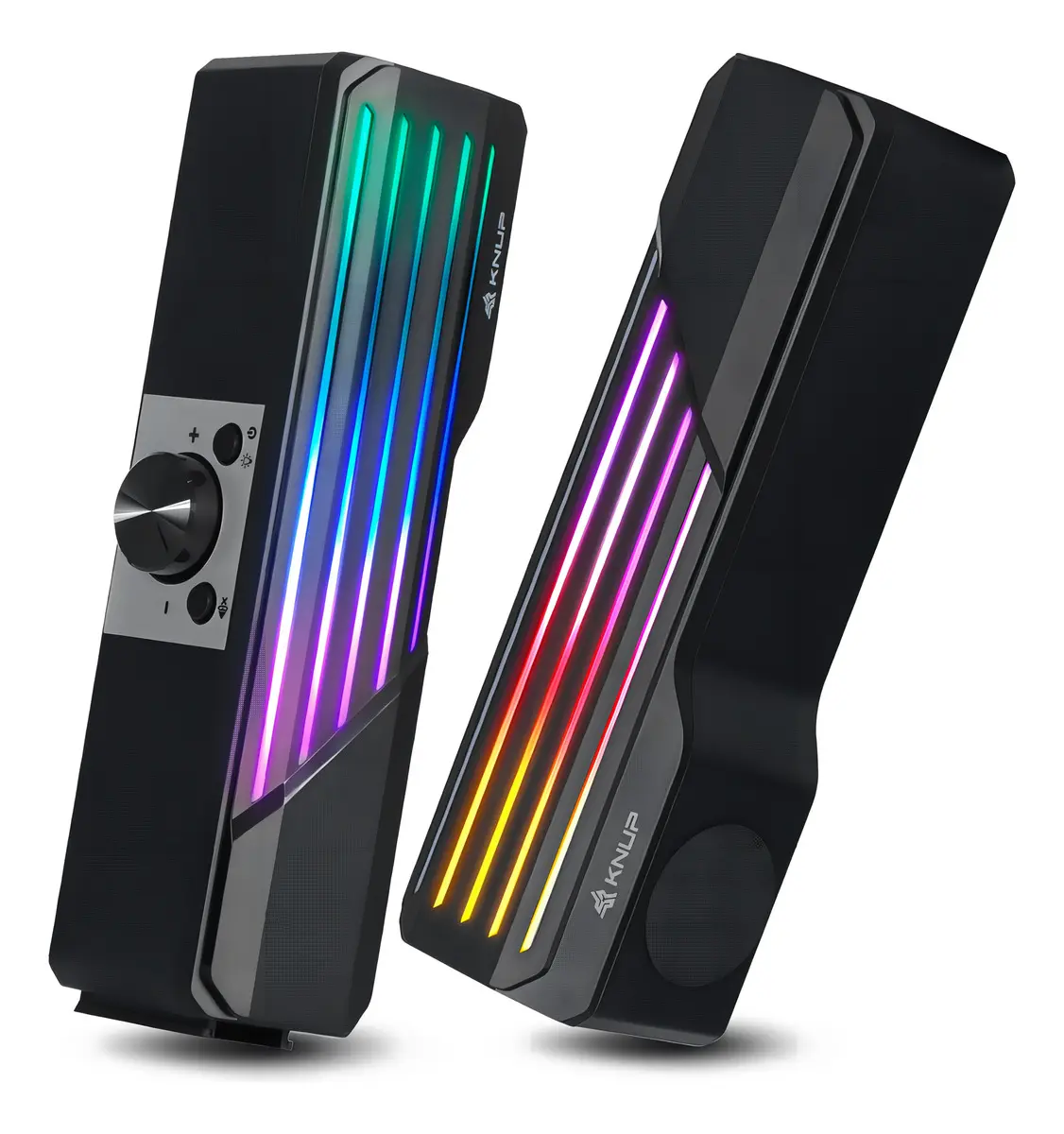 CAIXA DE SOM 10W PARA PC GAMER RGB HORUS 2.0 KNUP RO824