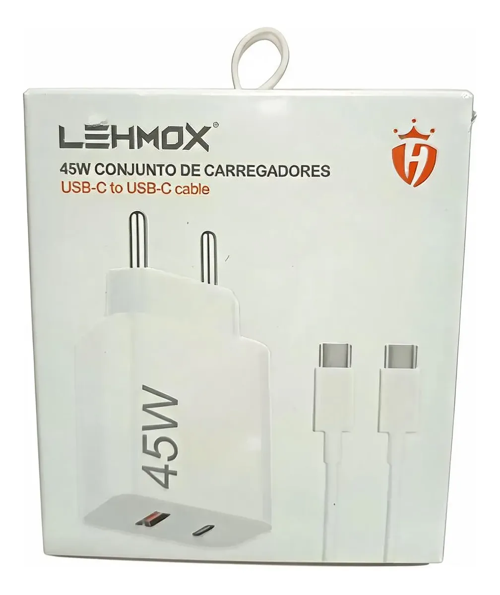 CARREGADOR DE CELULAR TIPO-C TURBO 45W LE-405+C - LEHMOX