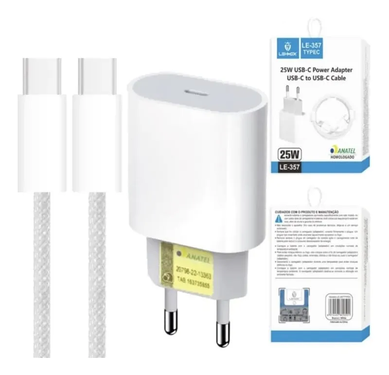 CARREGADOR DE CELULAR USB PORTA + TIPO-C SX-F19-PD SUMERX