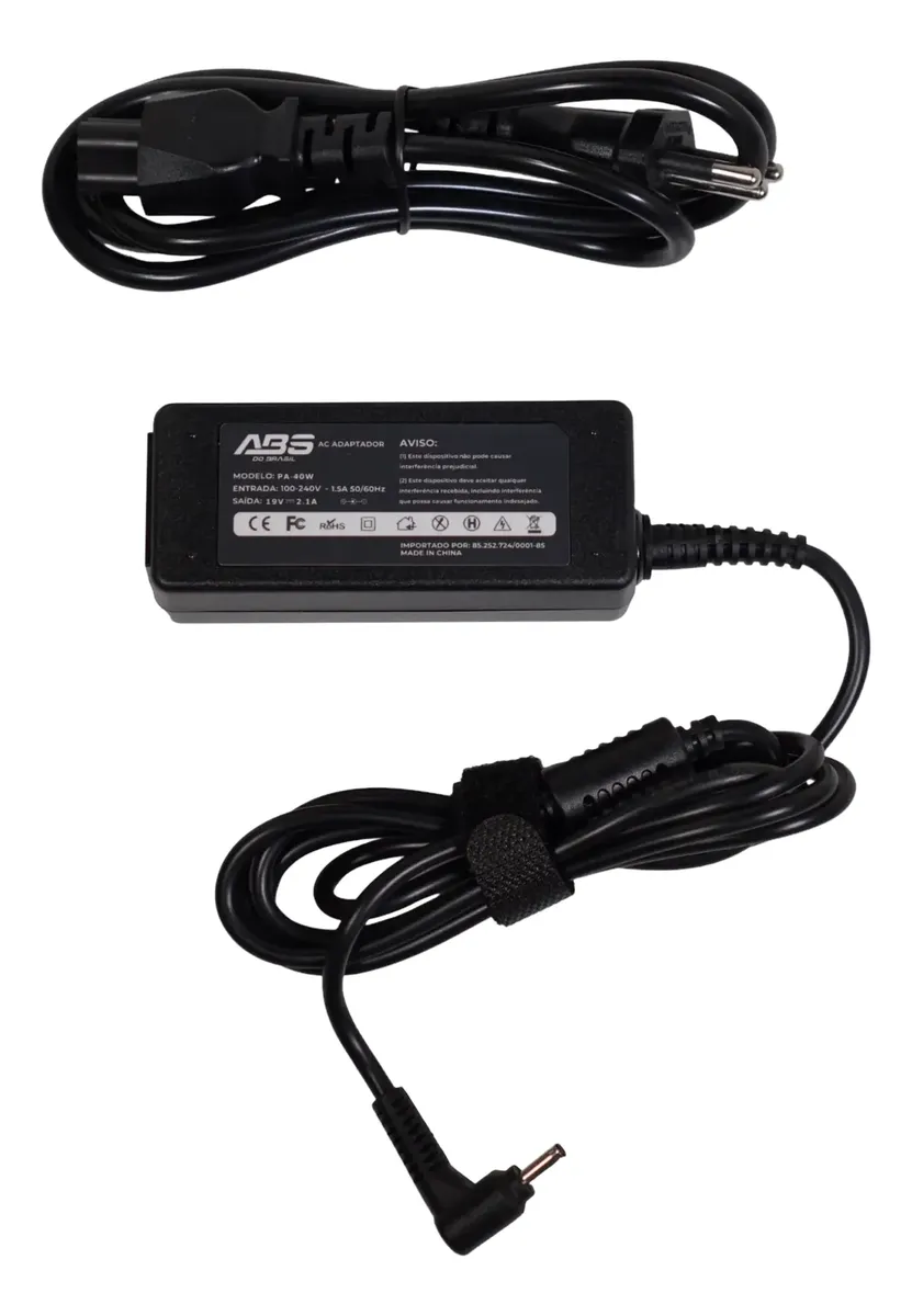 CARREGADOR NOTEBOOK 40W 19V 2.1A (3.0X1.1MM) D-520B GRASEP