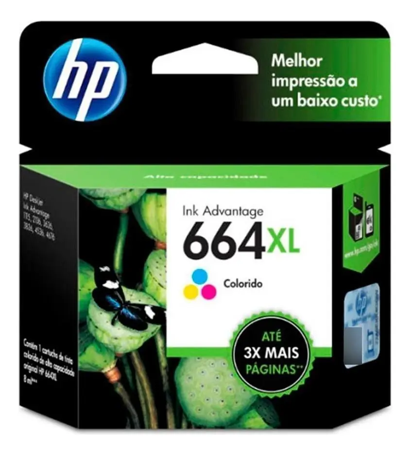 CARTUCHO HP 664XL F6V30AB COLORIDO 8,0 ML