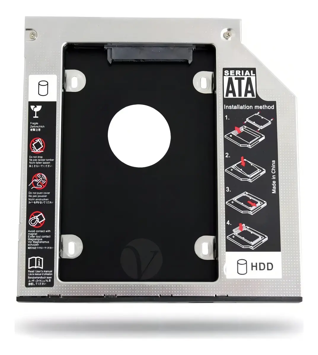 CASE GAVETA ADAPTADOR CADDY HD DRIVE 9.5MM KP-HD010 KNUP