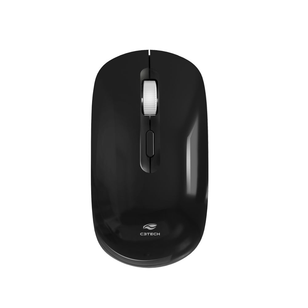 MOUSE SEM FIO RECARREGAVEL M-W80BK PRETO C3 TECH