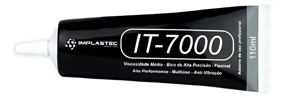 COLA TELA CELULAR IT7000 PRETA 110ML IMPLASTEC