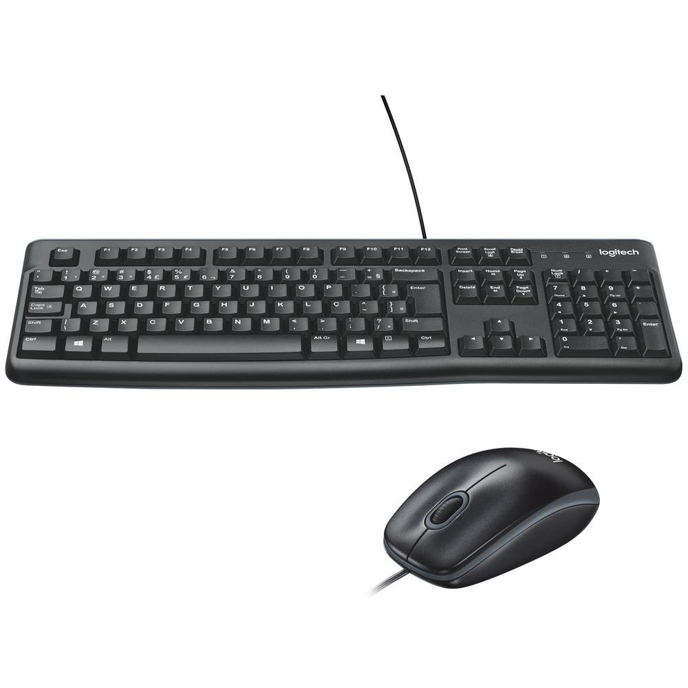 COMBO USB TECLADO SLIM E MOUSE MK120 PRETO USB 920-004429 LOGITECH