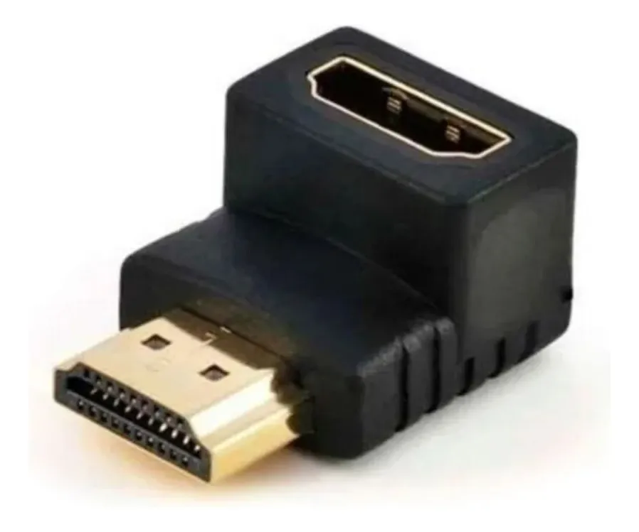 CONECTOR EMENDA HDMI FEMEA X HDMI MACHO 90 BAIXO 03125 - EXBOM