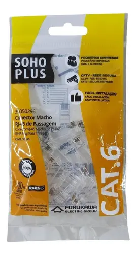 CONECTOR RJ45 CAT6 35050296 SOHO PLUS