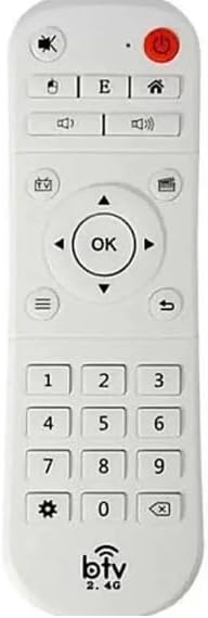 CONTROLE REMOTO TV BTV BRANCO 2.4GHZ