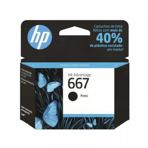 CARTUCHO DE TINTA HP 667 PRETO 3YM79AB 2ML
