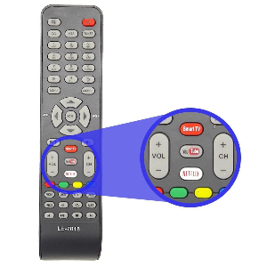 CONTROLE REMOTO TV SEMP TOSHIBA LED LCD SMART TV NETFLIX YOUTUBE LE-7018 W-002A