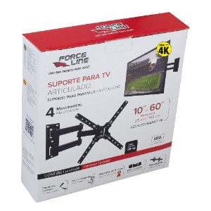 SUPORTE TV ARTICULADO 4 MOVIMENTOS 0110200044 FORCE LINE