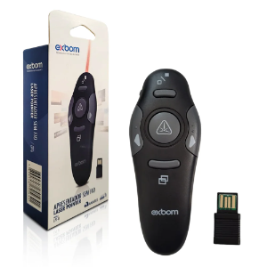 APRESENTADOR DE SLIDES E APONTADOR A LASER SEM FIO LPT-8 EXBOM