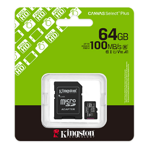 CARTÃO DE MEMÓRIA 64GB CLASS10 SDCS3/64GB 100MBS KINGSTON