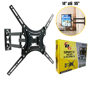 SUPORTE TV BI-ARTICULADO DE METAL DE 14 A 55 POLEGADAS FBG-3403 / HDL-117B-2