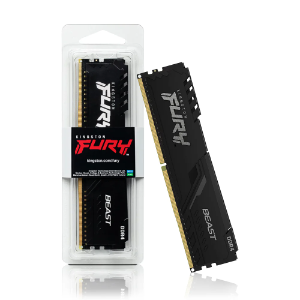 MEMORIA RAM PC 16GB DDR4 3200MHZ 135V BLACK DESKTOP KF432C16BB16 KINGSTON FURY BEAST