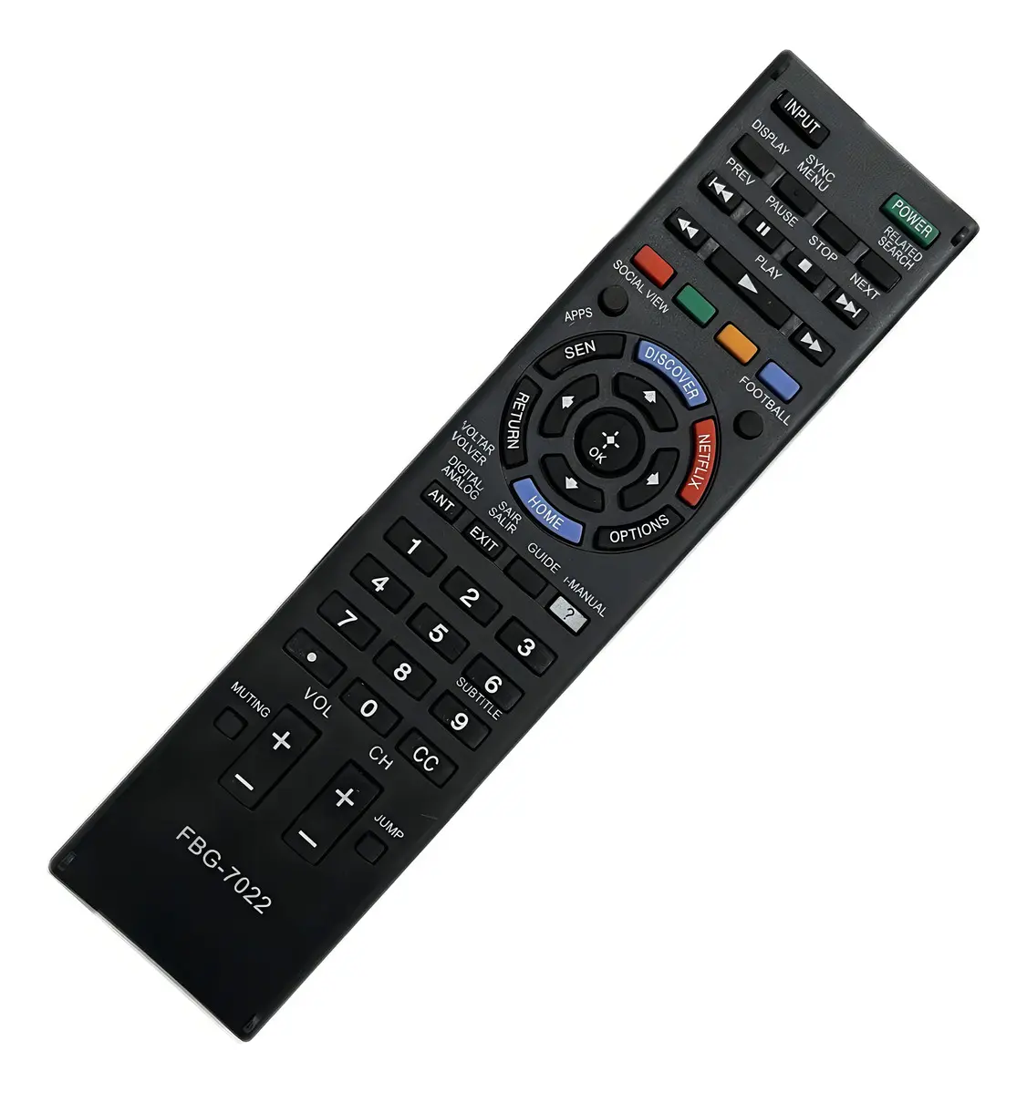 CONTROLE REMOTO TV SONY LCD C/NETFLIX SKY-9063 FBG-7022 LE-7022