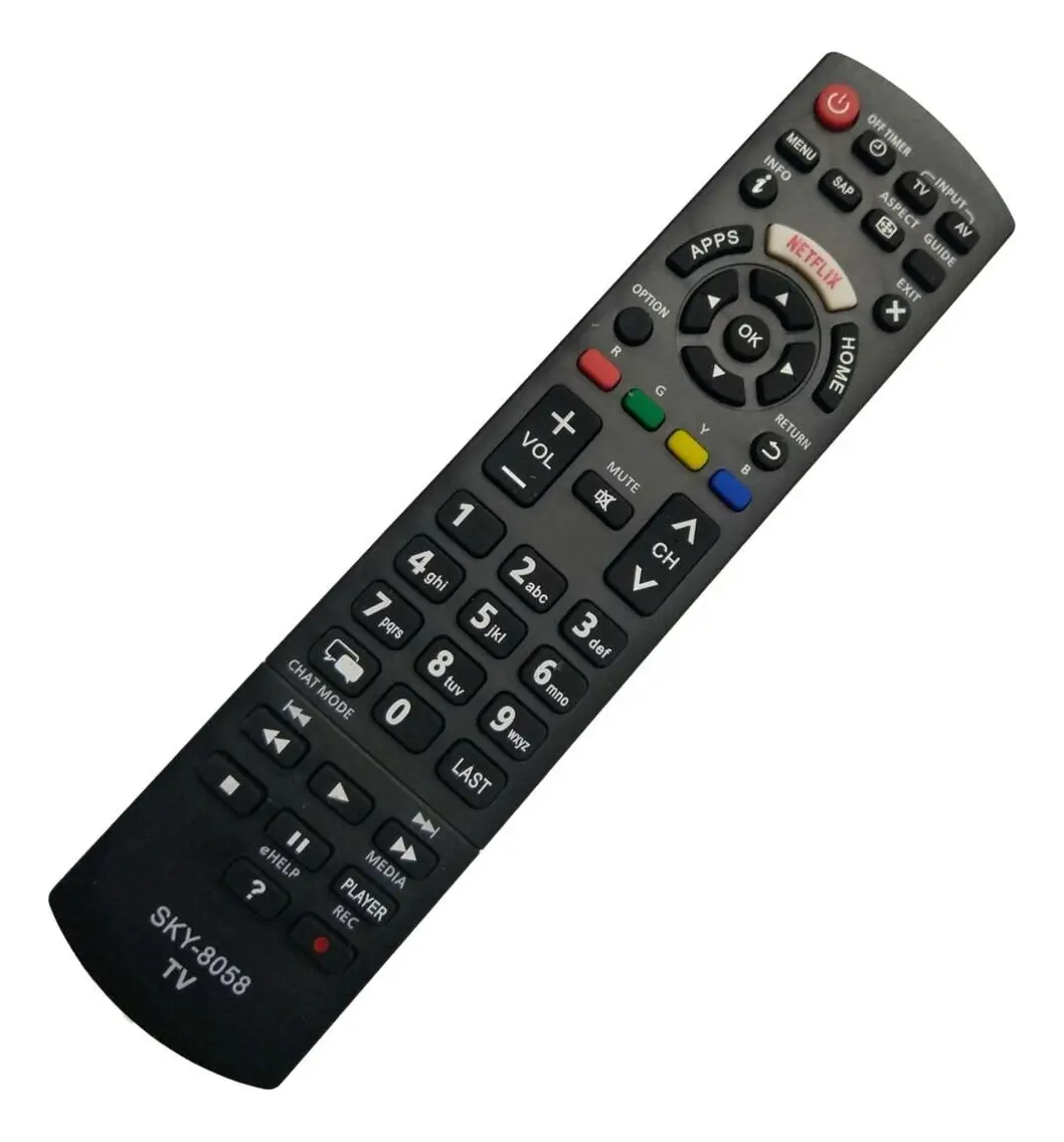 CONTROLE TV PANASONIC LCD LED SMART NETFLIX SKY-8058