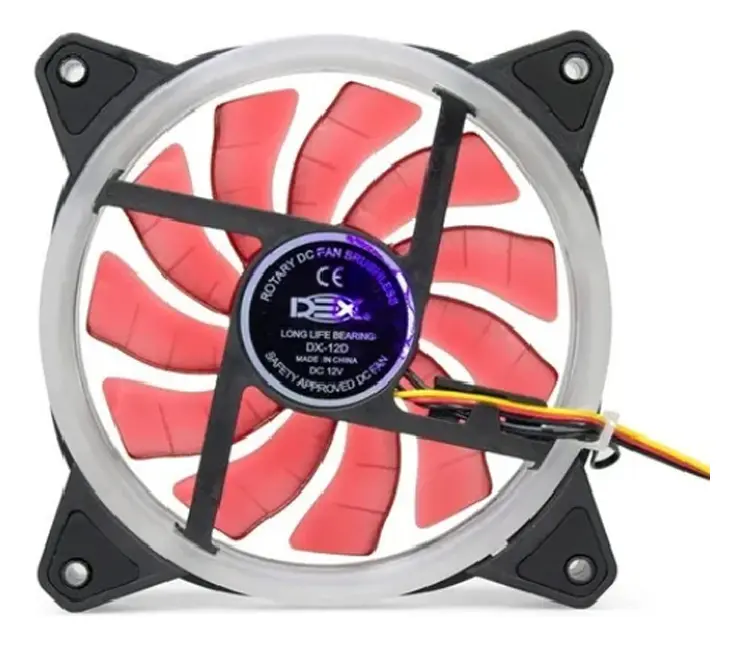COOLER FAN 120MM DEX DX-12D LED VERMELHO