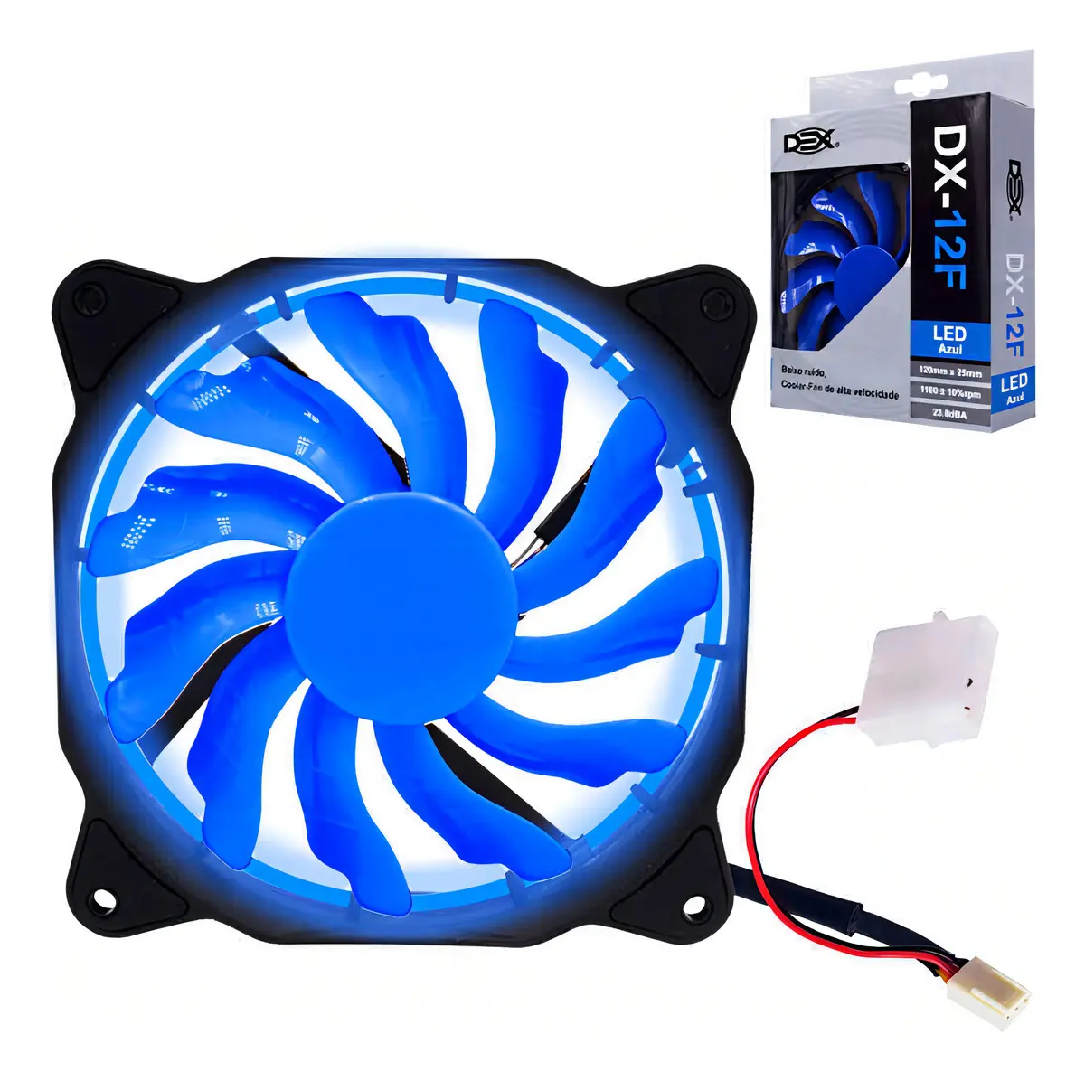 COOLER FAN 120MM DEX DX-12F LED ROXO