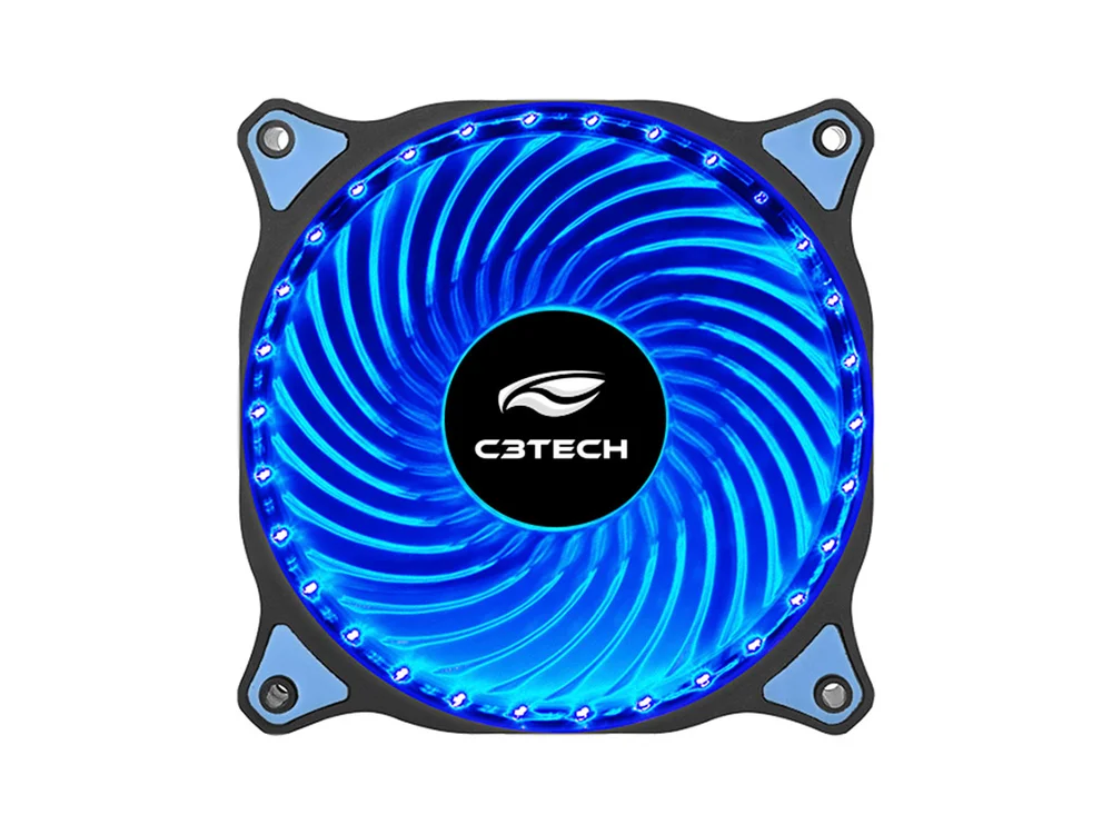 COOLER GABINETE 12CM LED STORM F7-L130BL AZUL C3 TECH