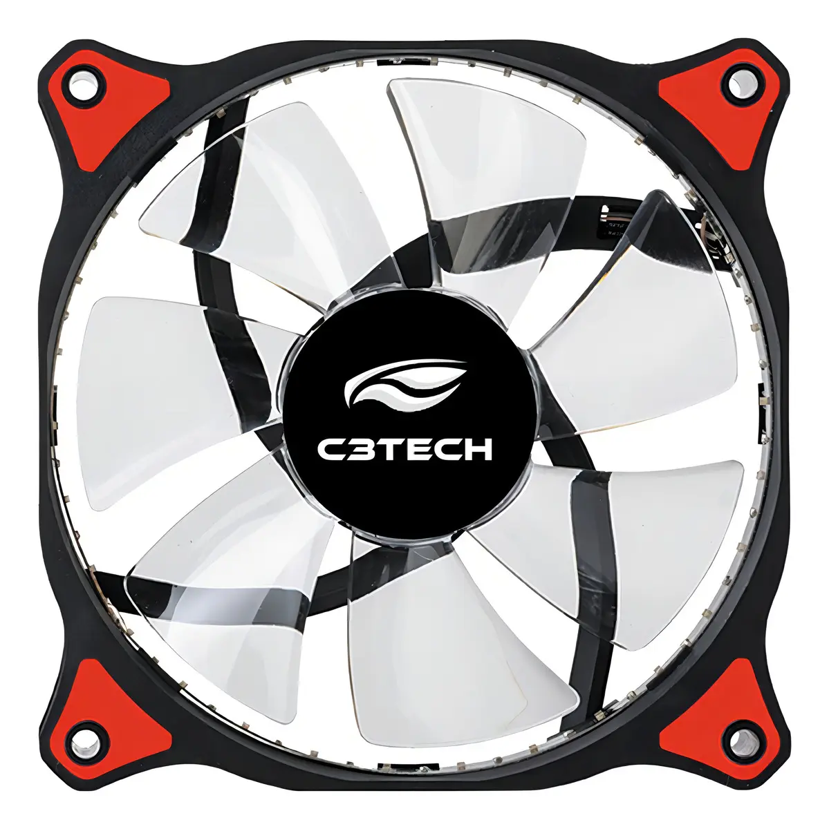 COOLER GABINETE 12CM LED STORM F7-L130RD VERMELHO C3 TECH