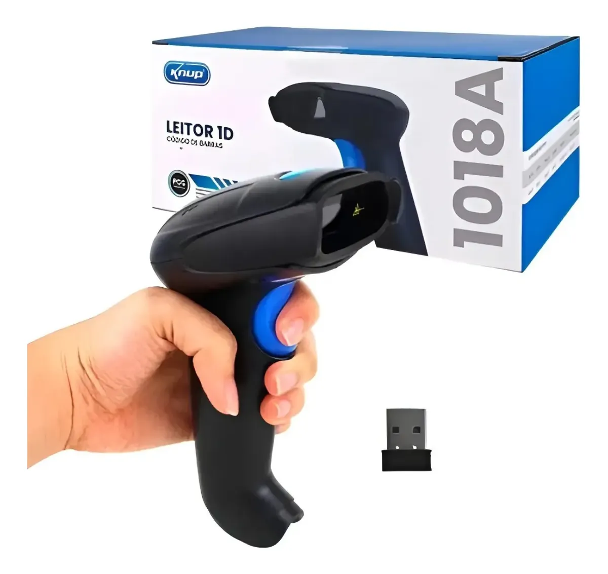 LEITOR DE CODIGO DE BARRAS 1D KP-1018A - KNUP