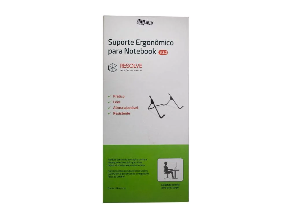 SUPORTE ERGONOMICO PARA NOTEBOOK 17" CLEAN 3.2.2 - RESOLVE