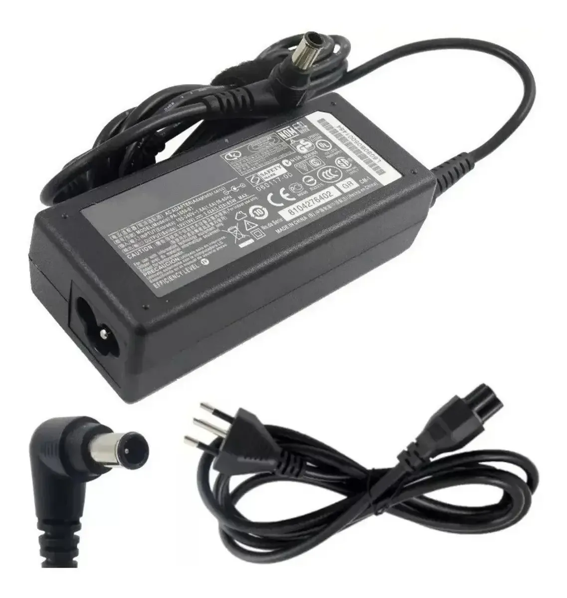 FONTE PARA NOTEBOOK LG 6.5X4.4 19V 3.42A KP-539 KNUP