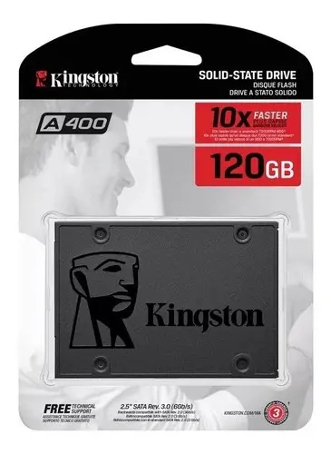 HD SSD 120GB SATA 3 A400 SA400S37120G KINGSTON