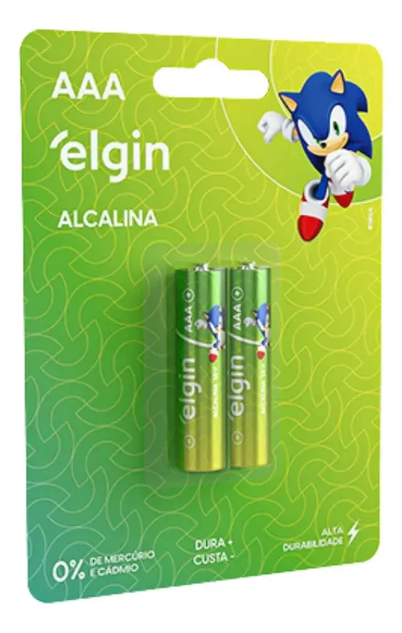 PILHA ALCALINA AAA LR03 1.5V 2 UNIDA 82154 ELGIN