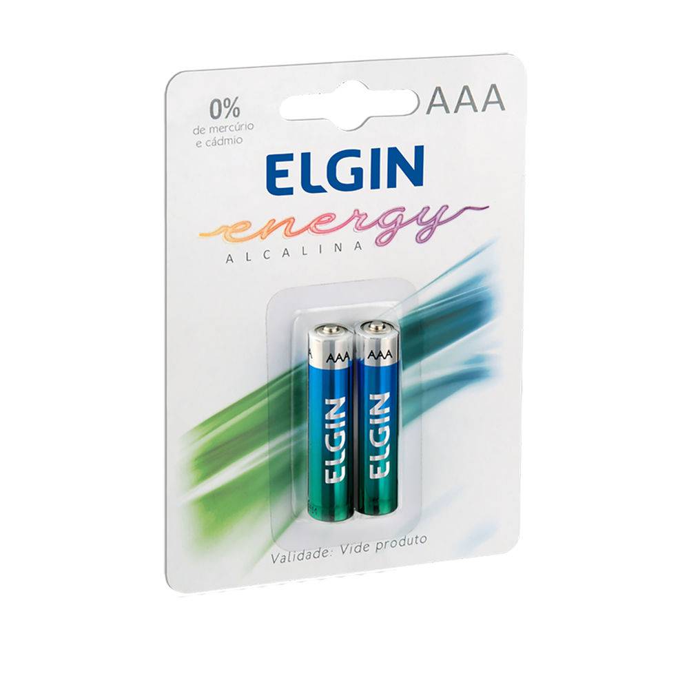 PILHA ALCALINA AAA LR03 1.5V BLISTER C/2 82348 ELGIN