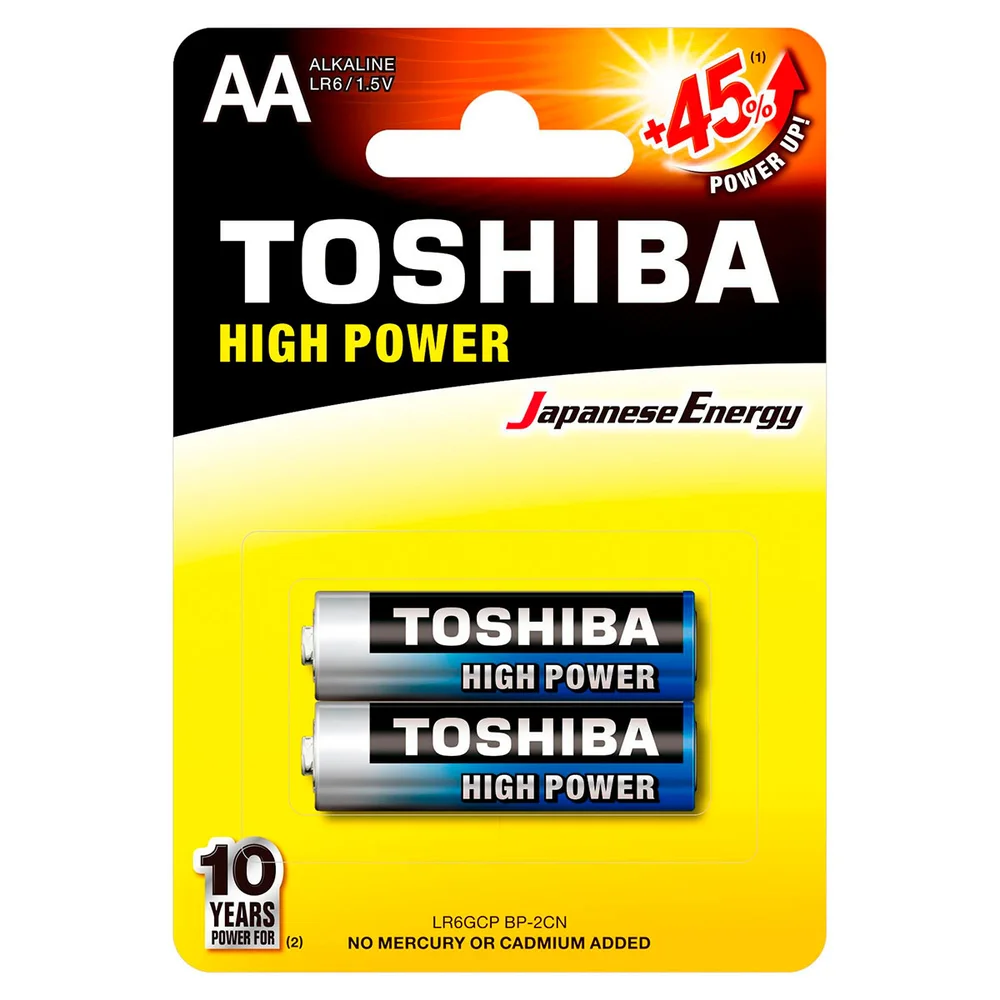 PILHA ALCALINA TOSHIBA AA LR6GCP 1.5V BLISTER C/4UN