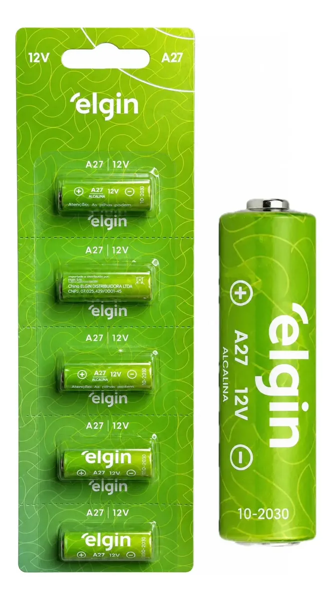 PILHA BATERIA ALCALINA A27 12V ELGIN