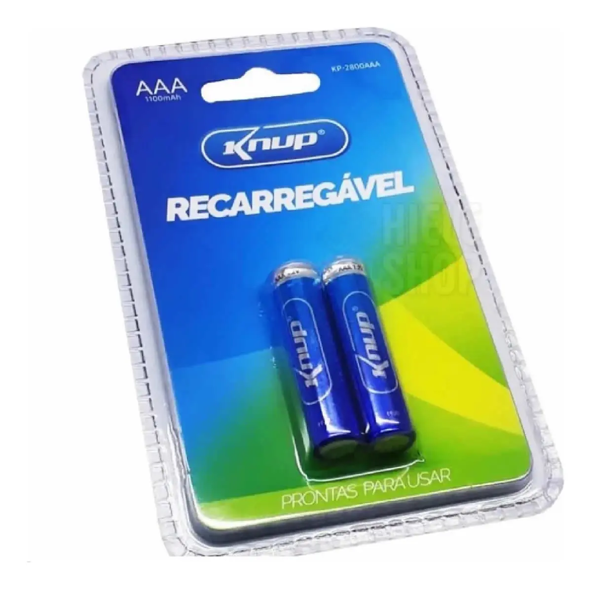 PILHA RECARREGAVEL AAA KP-2800AAA 1100MAH BLISTER C/ 2UN AAA KNUP