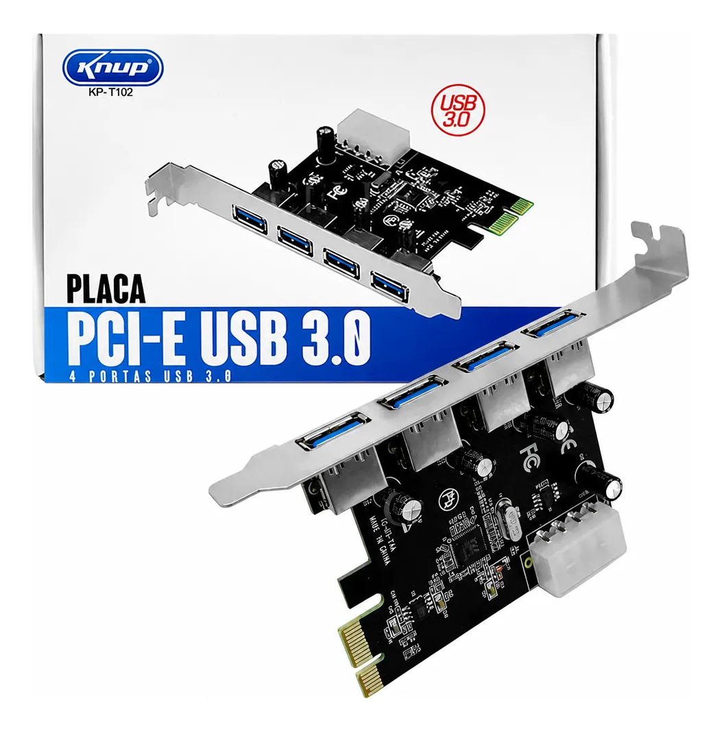 PLACA PCI-E PARA 2X USB 3.0 KP-T106 - KNUP